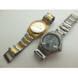 Guess Waterpro gents wristwatch on a stainless steel bracelet and a Citizen automatic example