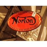 Cast iron sign Norton D: 30 cm