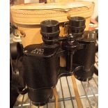 Pair of leather cased Nipole 10 x 50 field binoculars