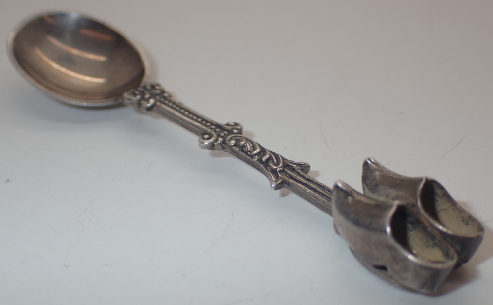 Antique silver clog spoon L: 8 cm