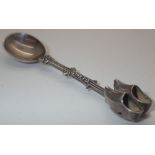 Antique silver clog spoon L: 8 cm