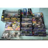 Thirteen boxed Star Trek figurines and accessories including Micro Machines