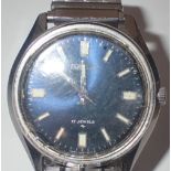 Seiko blue face 17 jewels gents wristwatch CONDITION REPORT: This item is working at