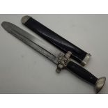 German WWII red cross dagger and sheath with bone cutting blade