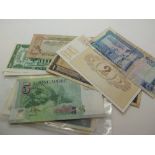 Twenty banknotes all different