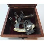 Brass boxed sextant