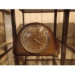 Smiths Enfield oak mantel clock