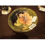 Moorcroft shallow Coral Hibiscus bowl D: 20 cm