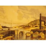 James Priddy artists proof print Porlock Weir Somerset 36 x 25 cm