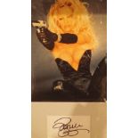 Pamela Anderson barbed wire picture with probably printed signature 19 x 24 cm
