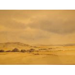 Richard Rennie water colour landscape 55 x 36 cm