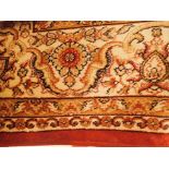 Red ground Keshan rug 190 x 140 cm