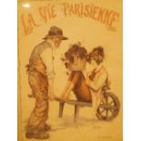 Two antique original French posters both framed