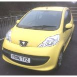 Peugeot 107 Urban in yellow three door h