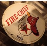 Cast iron Texaco Firechief sign D: 24 cm