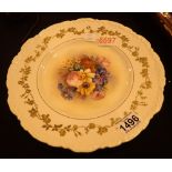 Royal Cauldon hand painted plaque D: 28 cm