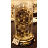 Kienzle anniversary clock under glass dome