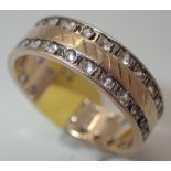 9ct gold vintage full eternity ring size O/P