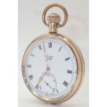 Gold plated crown wind Limit No 2 open face pocket watch CONDITION REPORT: