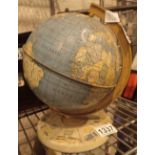 Chad Valley tin plate world globe on plastic stand D: 18 cm