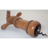 Treen burr walnut corkscrew