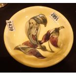 Moorcroft large Arum Lily shallow yellow bowl