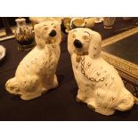 Pair of Beswick Staffordshire dogs in white