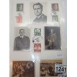 Third Reich cigarette cards and German stamps