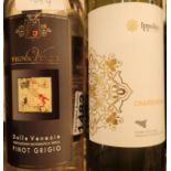 Five 75cl bottles Vigna Verde Pinot Grigio and two bottles of Chardonnay CONDITION