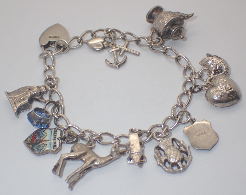 925 silver charm bracelet