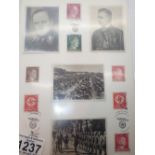 Third Reich cigarette cards and German stamps