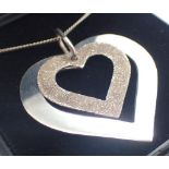 Charles Rennie Mackintosh silver heart necklace and chain