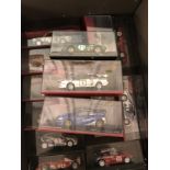 Fourteen boxed diecast Champion Rally Cars magazine issue 1:43 scale