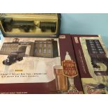 Boxed Lledo trackside buildings and Corgi diecast model