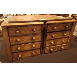 Antique eight drawer collectors or watchmakers chest of drawers