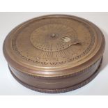 Brass time reader and compass marked Stanley London