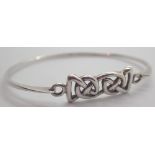 Charles Rennie Mackintosh silver celtic knot bangle