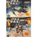 Kenner 1977 original Star Wars Luke Skywalker x-wing and Darth Vader Tie Fighter model kits ( both