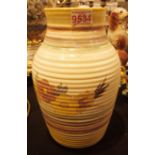 Large Clarice Cliffe vase hand painted bizzare Newport pottery H: 30 cm CONDITION