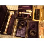 Ophthalmoscope and three boxed optical items Beck and Rayner