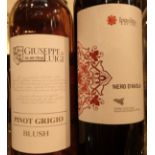 Three bottles of Pinot Grigio and three bottles of Nero Davola red wine CONDITION REPORT: