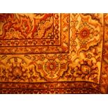 Red ground Keshan rug 190 x 140 cm