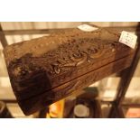 Anglo Indian heavily carved cigarette box