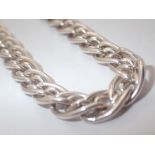 925 silver double link fancy solid chain L: 51g H: 46 cm