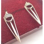 Charles Rennie Mackintosh silver earrings
