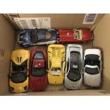 Seven assorted Maisto 1:24 scale diecast model cars