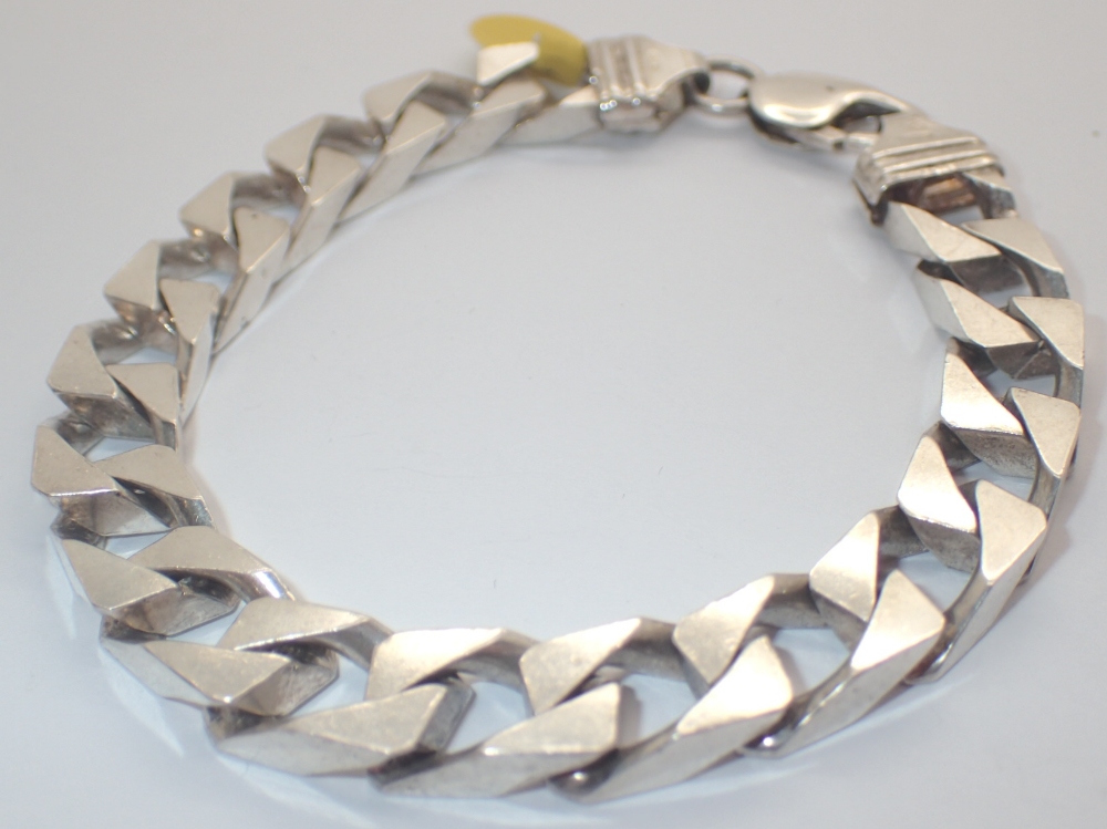 925 silver solid gents curb bracelet RRP £220