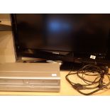 Phillips 94 cm flat TV and DVD / Video player with remotes