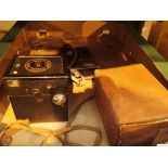 Box of three vintage cameras