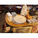 Selection of mixed items including pictures books clocks ceramics etc for charity